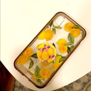 sonix iPhone XR lemons phone case w/pop socket